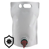 6.25" x 9.5" gamma radiation ready pouch filled with pipette tips